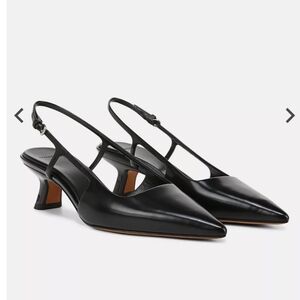 Vince Elegant Black Slingback Heels